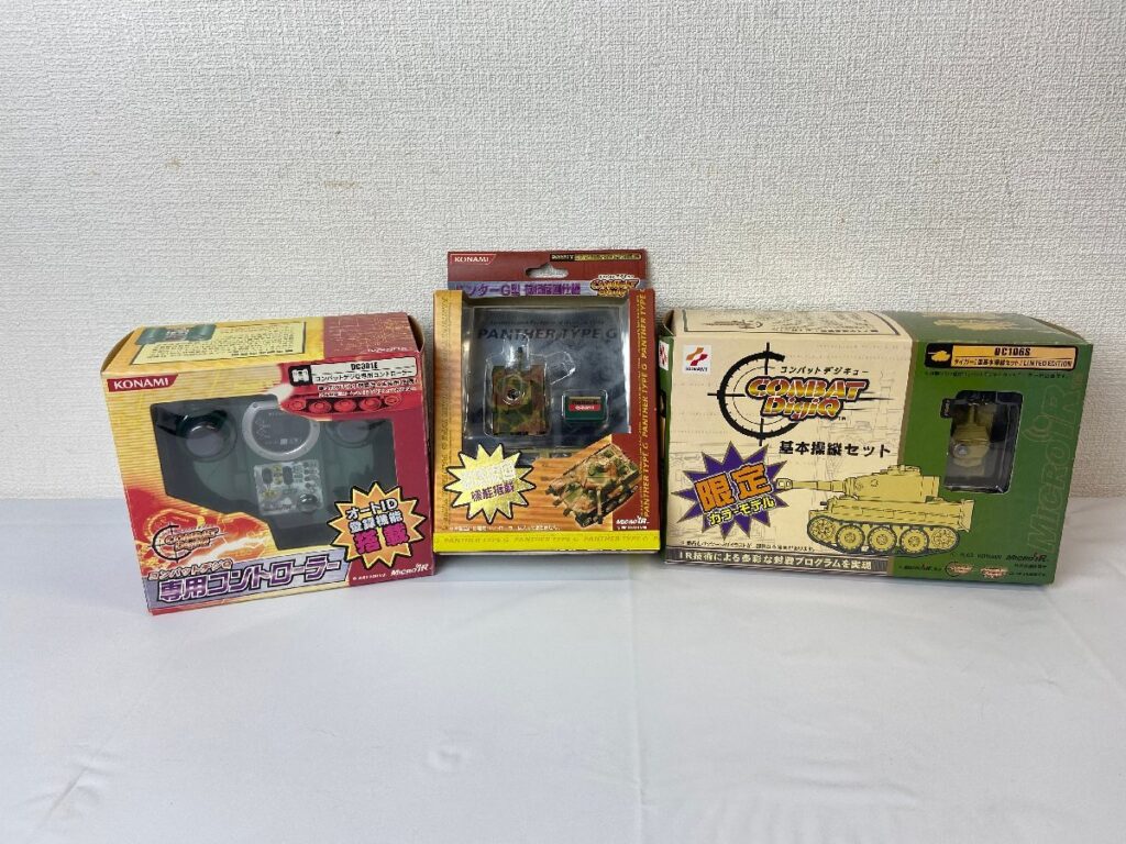 KONAMI コナミ コンバットデジQ パンターG型 砲塔旋回使用＋基本操縦セット＋専用コントローラー 3点まとめ