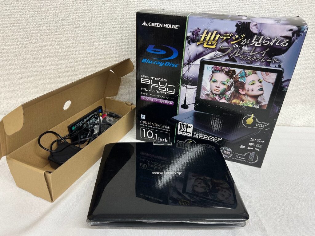 GREEN HOUSE GH-PBD10BT ポータブルブルーレイプレーヤー 10.1型ワイド 地デジ ワンセグ対応 2014年製