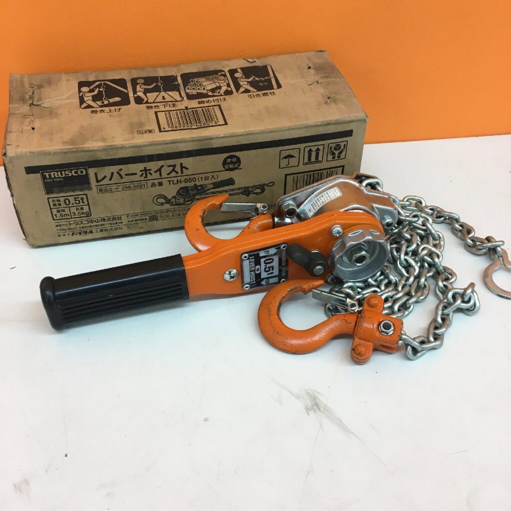 TRUSCO レバーホイスト TLH-050 自動空転式 日本製 トラスコ中山株式会社 チェーンローラー