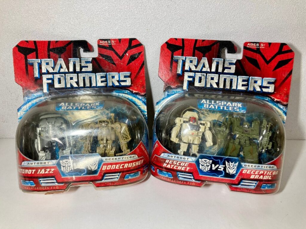 TRANSFORMERS フィギュア レスキュー ラチェット vs ブロウル オートボットジャズVSボーンクラッシャー 海外製