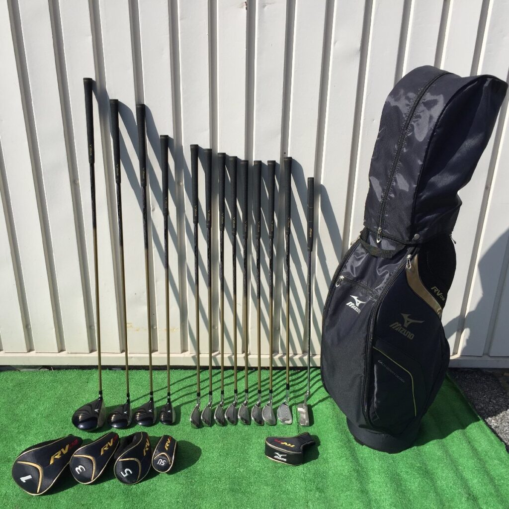MIZUNO ミズノ RV-03 ゴルフクラブ 13本セット　FLEX SR 1W 3W 5W 5U アイアン＃6～9 G,P,S MJ-62 SLIDE SOLE パター