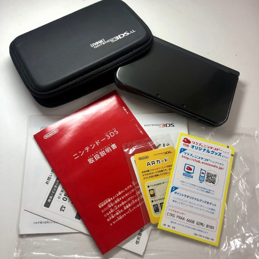 動作確認済み 任天堂 new 3DS LL 本体 Nintendo ブラック ３DSの説明書あり 充電器なし ゲーム RED-001 2014年製 初期化済
