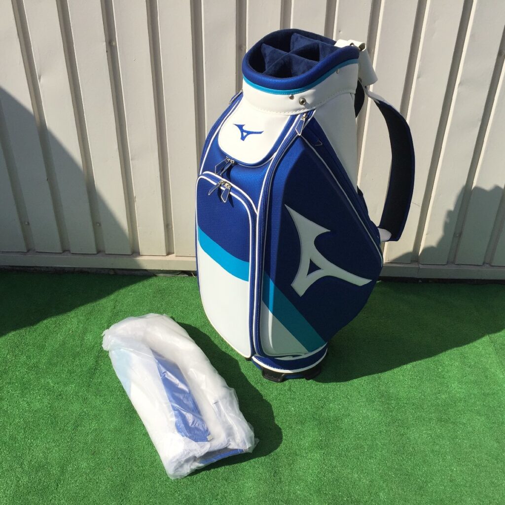 MIZUNO ミズノ キャディーバッグ ホワイト×ブルー　ゴルフ バッグ スポーツ 青 白 美品