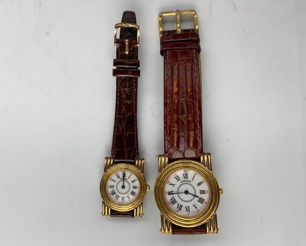 LONGINES ロンジン 腕時計 ペア 7173 7172 レディース メンズ 白文字盤