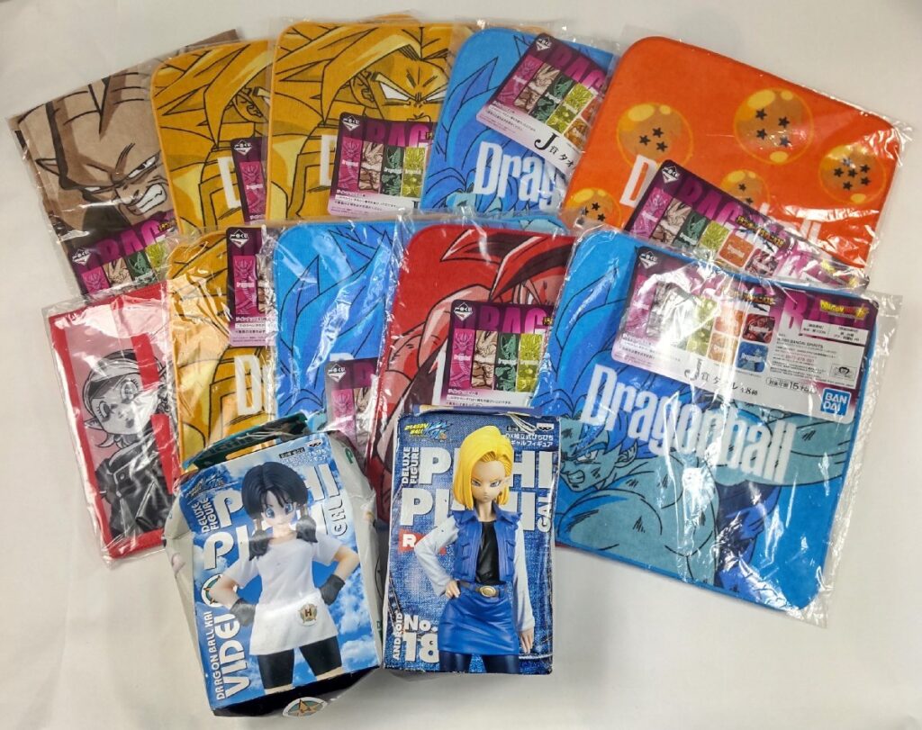 未開封 ドラゴンボール グッズまとめ フィギュア タオル 一番くじ J賞 DX組立式ぴちぴちギャル 現状品