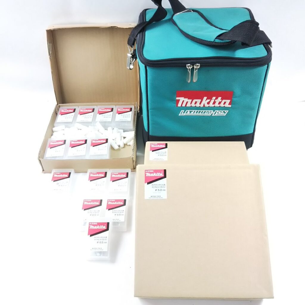 大量 未使用 makita ダイヤテックドリル用ダイヤビットいろいろまとめて マキタソフトケースつき 現状品