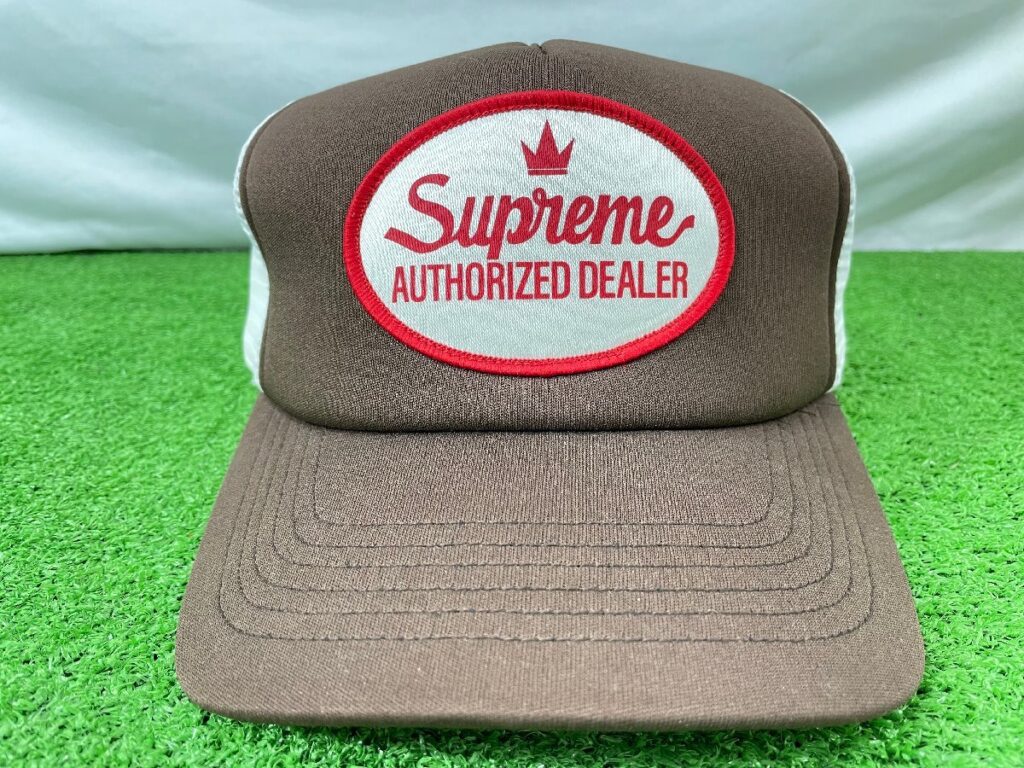 Supreme シュプリーム オーバルロゴ メッシュキャップ Authorized Mesh Back 5-Panel ブラウン ホワイト メンズ