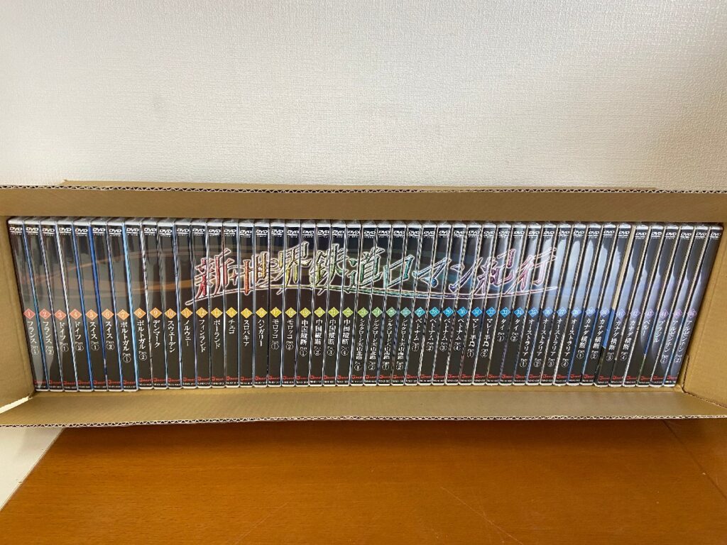 新・世界鉄道ロマン紀行 Railway Story DVD 全46巻セット 収納棚付き