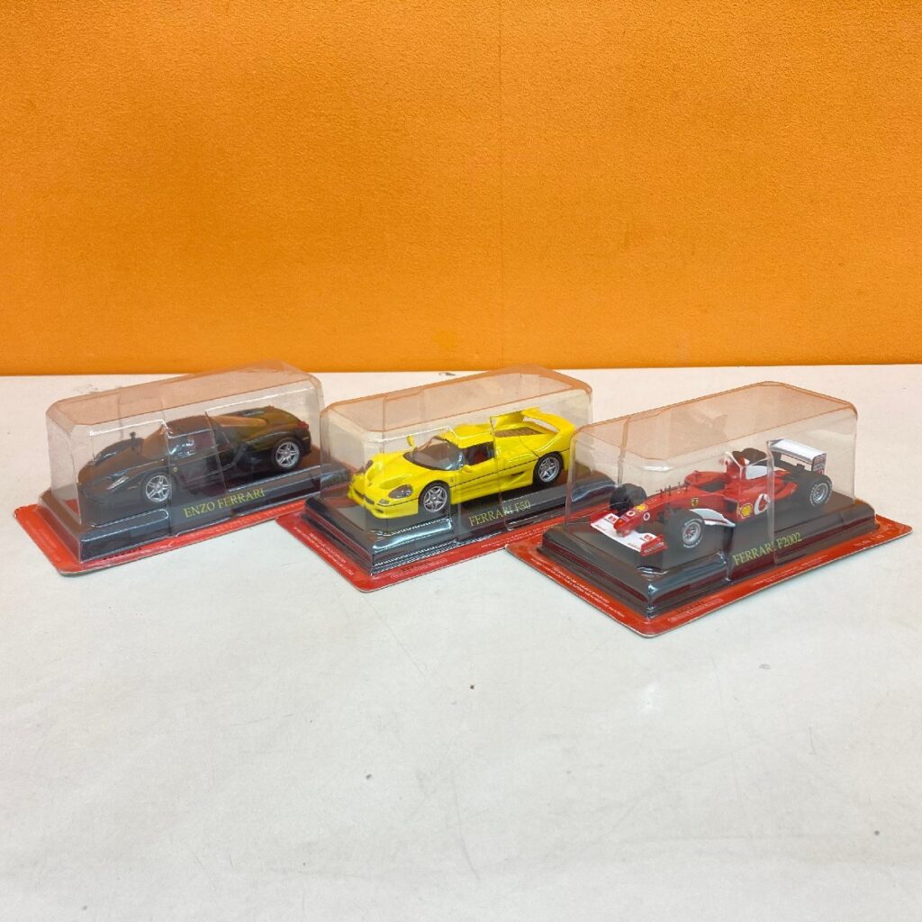 アシェット FERRARI 公式フェラーリ F1コレクション 1/43 F2002 F50 ENZO 模型のみ 3点セット まとめ ミニカー