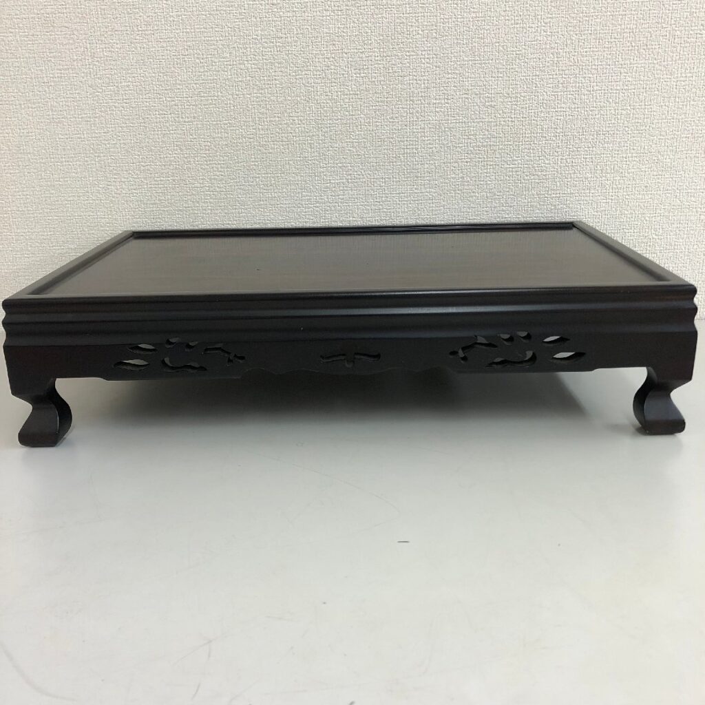 花台　唐木　紫檀　平卓　透彫　透かし　黒檀　盆栽台 香炉台