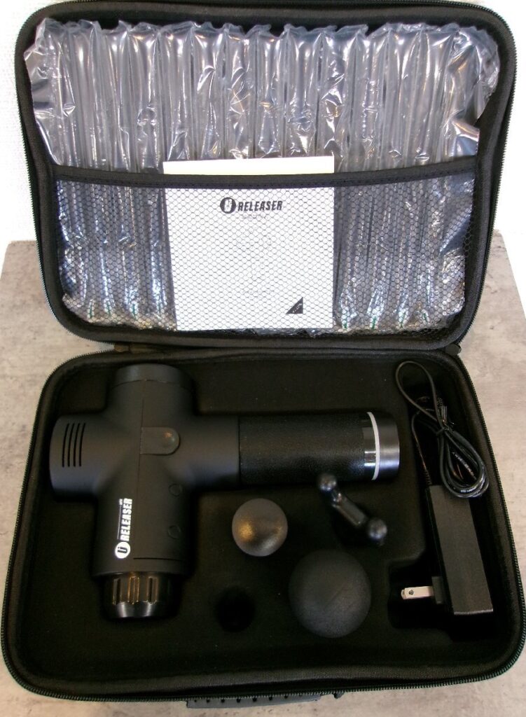 uFit RELEASER 筋膜リリース トータルボディケア 筋膜リリースガン 静音 軽量 充電式 ケース 日本語取扱説明書付き