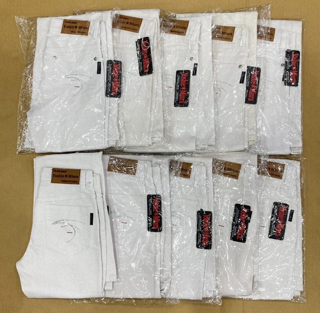 Yoshie Miura ジーンズ(FG17-1,FG16-6) サイズ24 10本まとめ 三浦良枝 フルハムロード ジーパン ホワイト