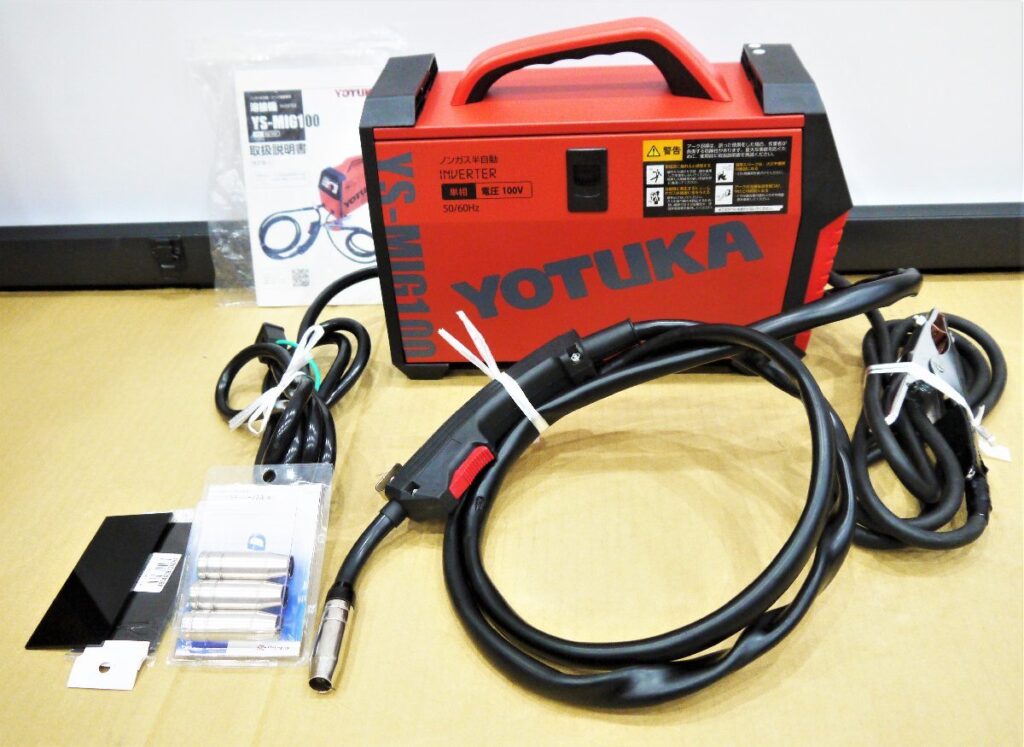 YOTUKA 半自動溶接機 インバータ YS-MIG100 ノンガス半自動 100ｖ 小型 軽量
