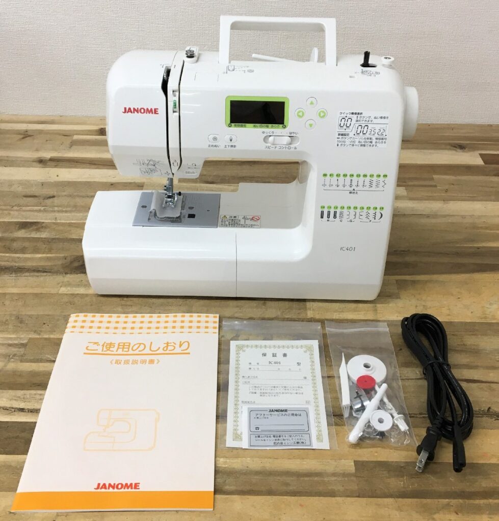 JANOME ジャノメ model 808型 IC401 ミシン 手工芸 裁縫 ハンドクラフト ケース付き