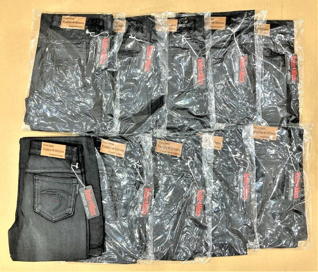 Yoshie Miura ジーンズ FG15-3 サイズ25×10本 三浦良枝 フルハムロード ジーパン ブラック