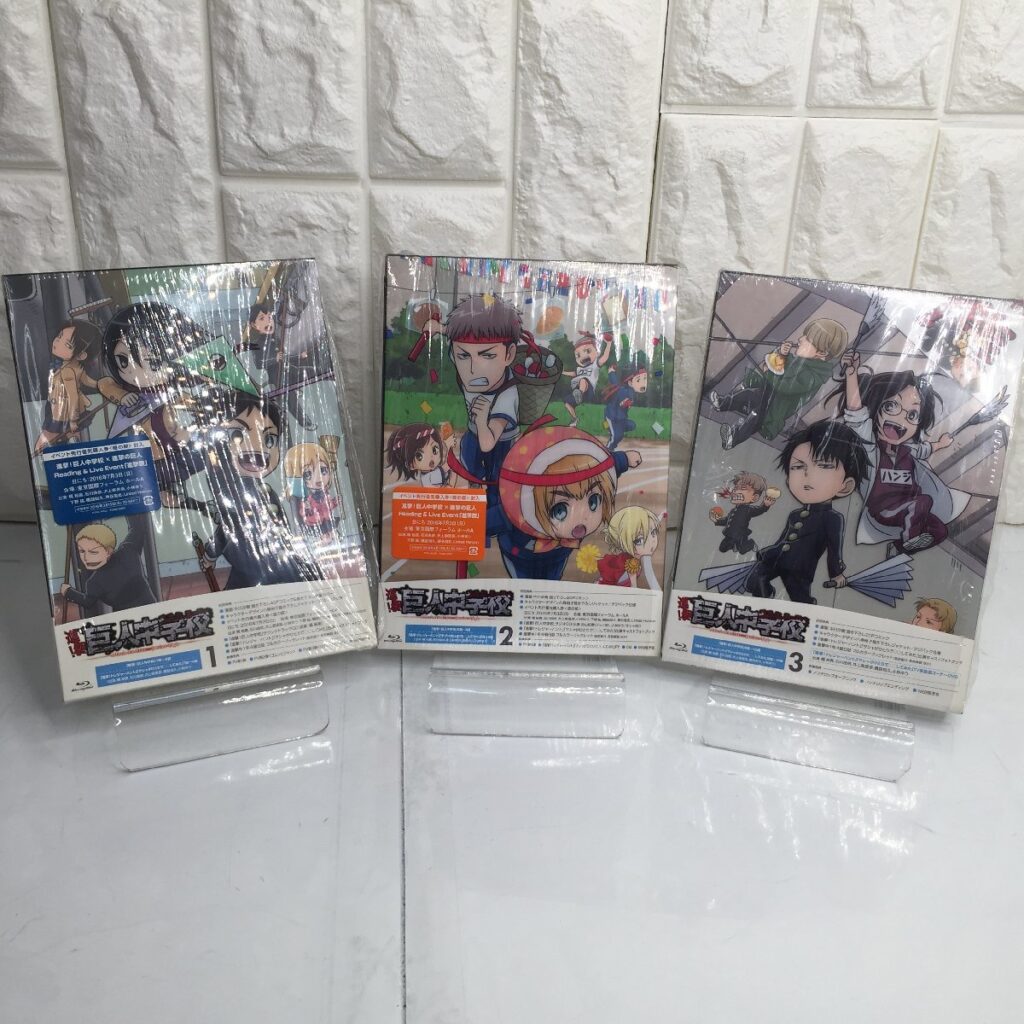 進撃！巨人中学校 1～3巻 まとめ　Blu-ray 初回限定版 再生未確認 進撃の巨人 講談社 マガジン エレン ミカサ