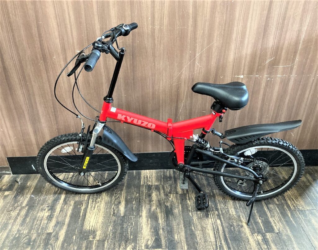 KYUZO 折りたたみ自転車 6段変速 ダブルサスペンション KZ-100 20インチ