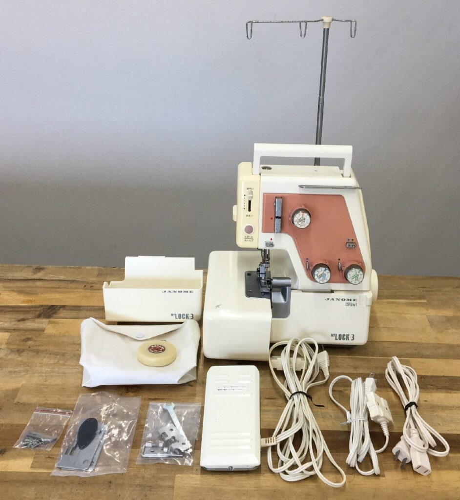 JANOME ジャノメ ミシン MODEL 203 MYLOCK-3 マイロック ハンドクラフト 手工芸 ペダル付きミシン