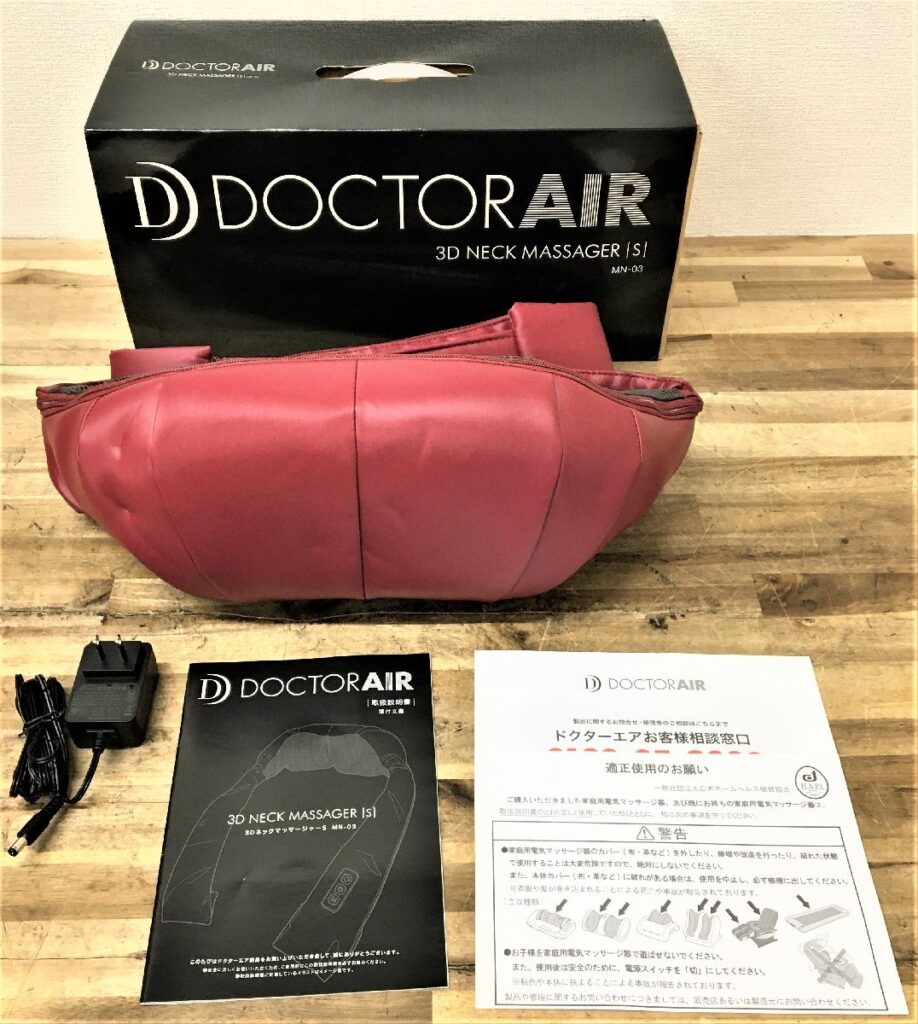 DOCTOR AIR 3D ネックマッサージャーS MN-03 レッド ドクターエア 充電式 コンパクトマッサージ機 健康器具