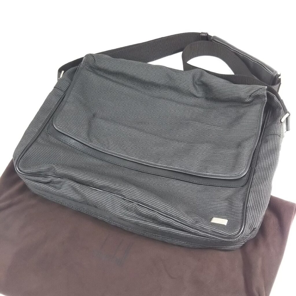 美品 正規 dunhill ダンヒル 紳士 斜め掛けビジネスバッグ 鞄