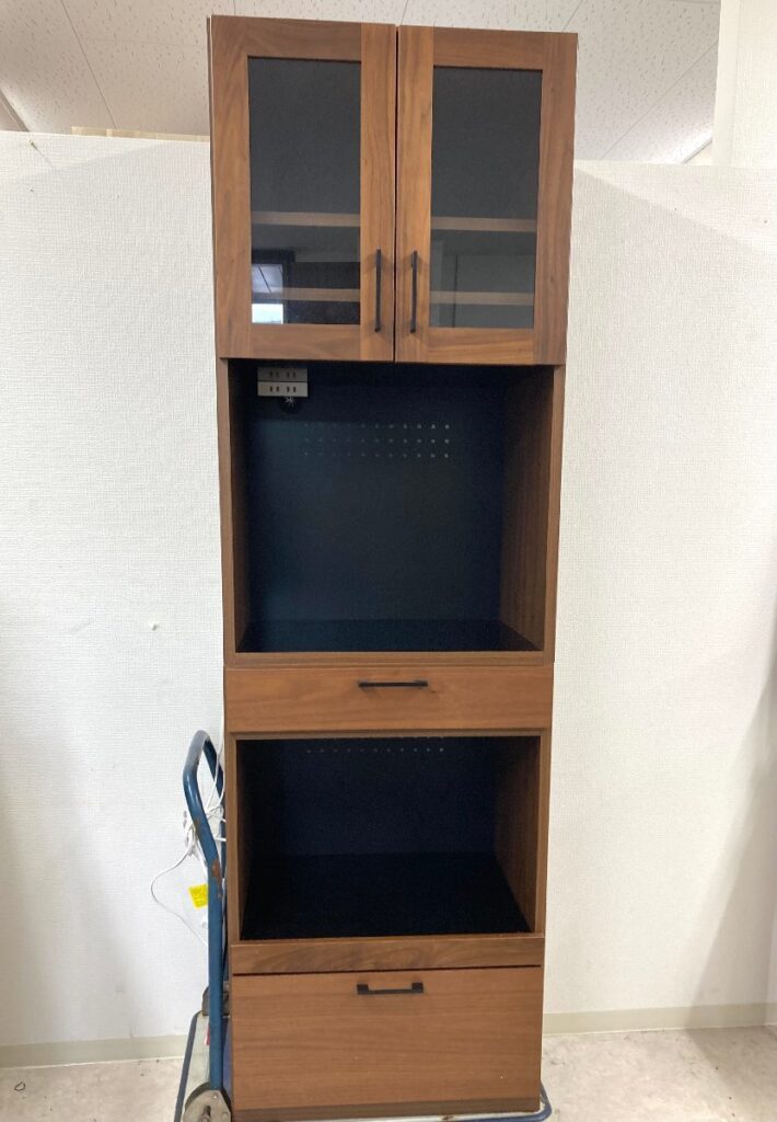 レグナテック 食器棚 キッチン収納 レンジ台 ブラウン キャビネット キッチンキャビネット メリッサ ウォールナット