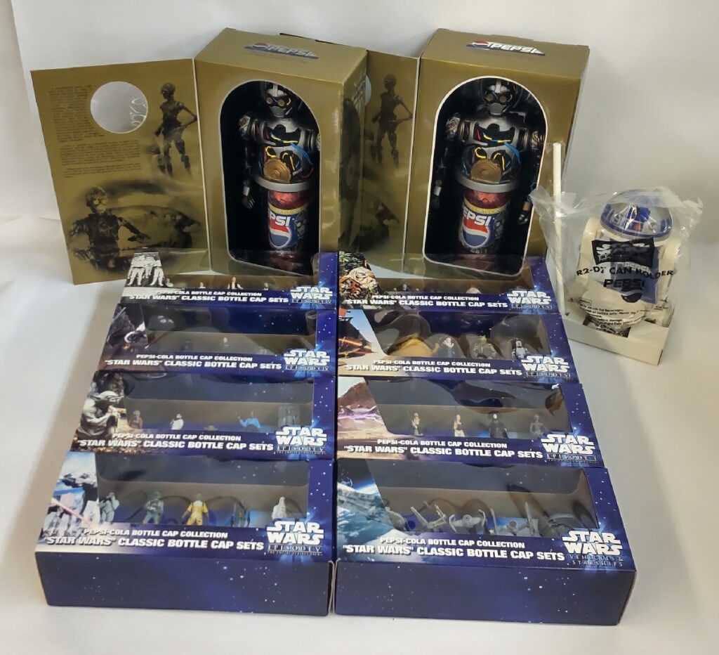 未使用 STAR WARS スターウォーズ ペプシ ボトルキャップ/C-3PO サウンドビッグボトルキャップ/R2-D2 ボトル缶ホルダー