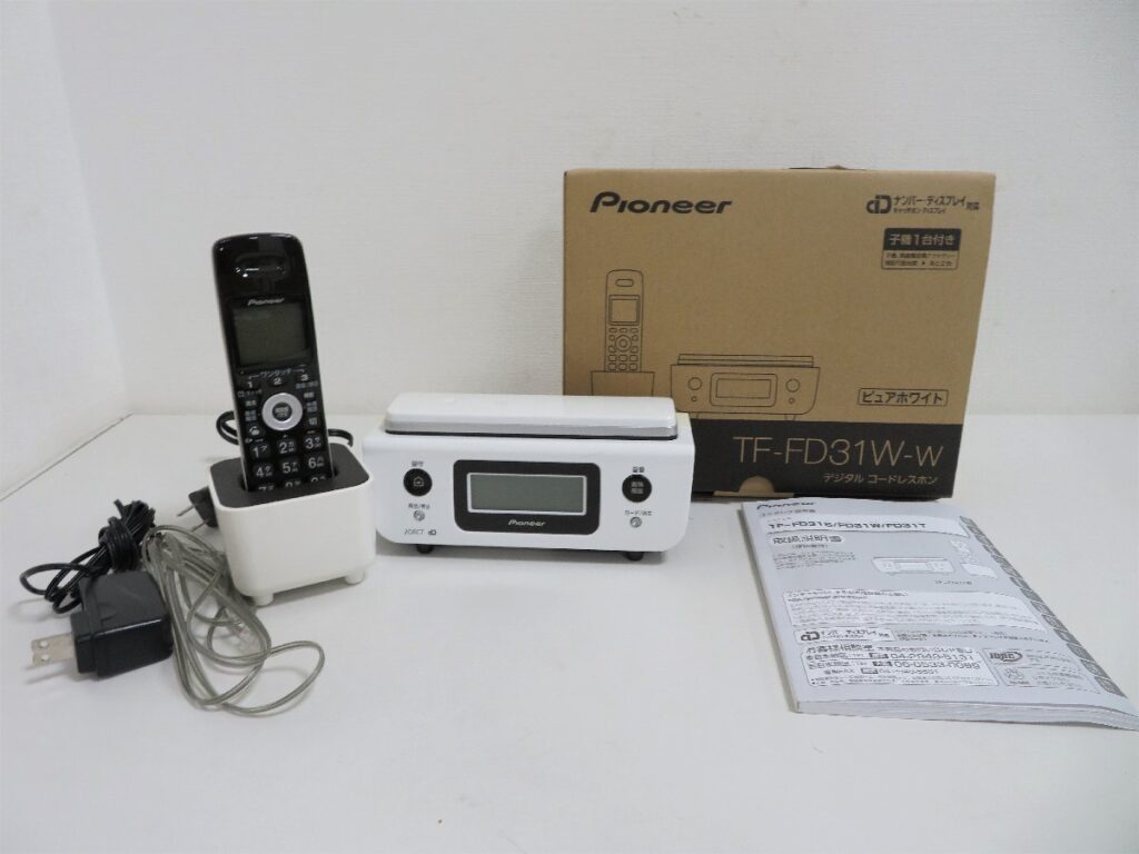 パイオニア　デジタルコードレス電話機　ピュアホワイト　TF-FD31W-W 通電確認済み