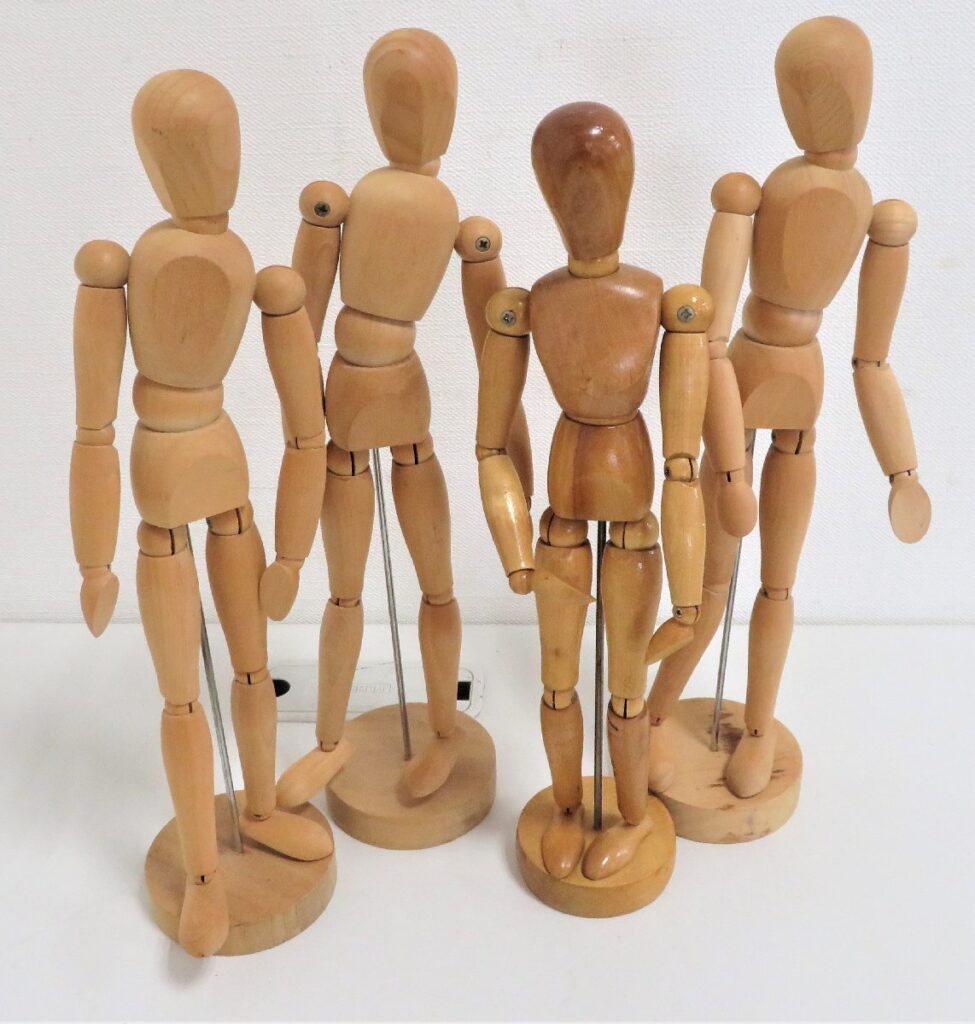 IKEA デッサン人形　4体セット　高さ約34cm　369.535.00　関節稼働確認済み