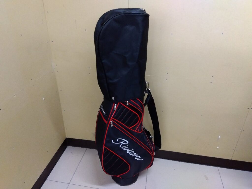 リビエラ キャディバッグ 9.0型 約3.0kg Riviera ブラック×レッド メンズ
