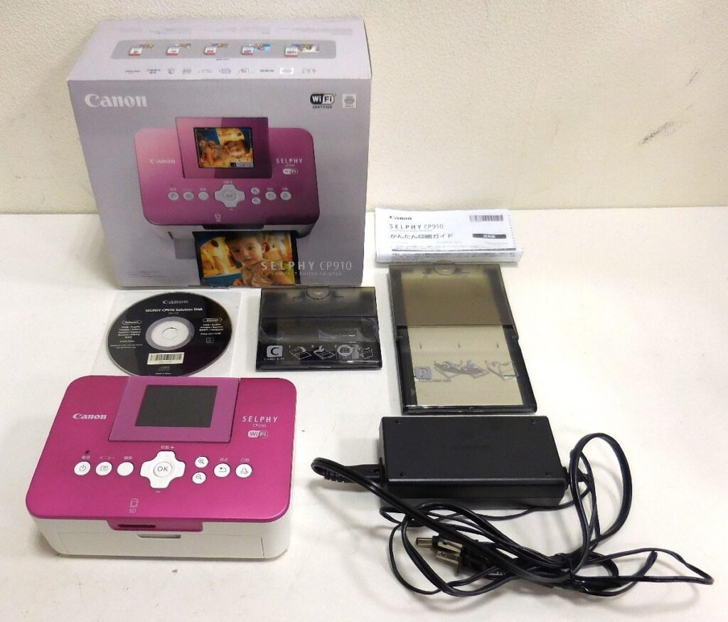 Canon キヤノン SELPHY CP910 セルフィー コンパクトフォトプリンター ピンク 写真 プリンター　動作確認済み