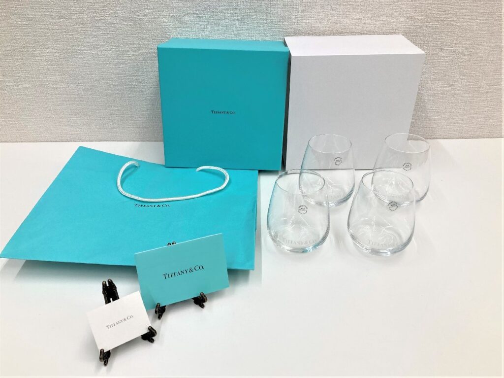 TIFFANY&Co. ティファニー クリスタル グラス 4客セット ロゴ タンブラー