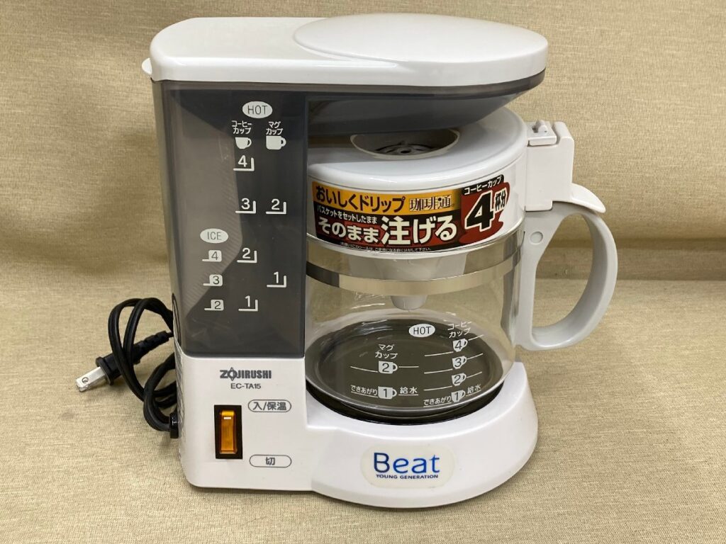 ZOJIRUSHI 珈琲通 コーヒーメーカー Beat EC-TA15-WN