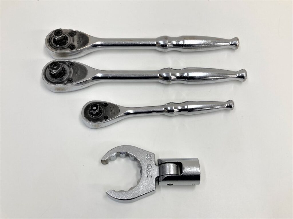 KTC ラチェットハンドル BR4E C3/BR4E L4/BR3E M3/TONE フレックスクロウフットレンチ 4DCF-36F 36mm 4セット