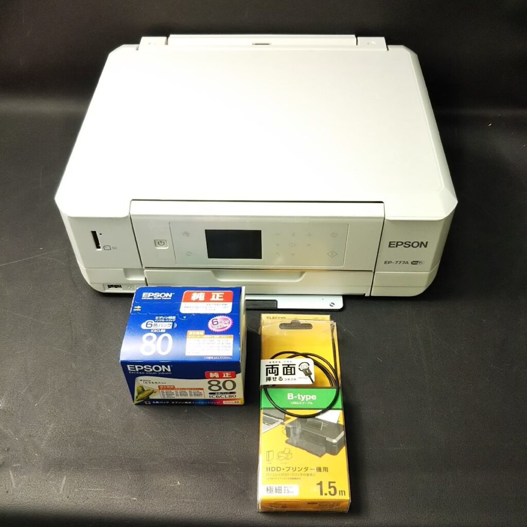 ジャンク EPSON エプソン カラリオ インクジェットプリンター 複合機 EP-777A 2014年製 コード欠品 動作未確認 現状品
