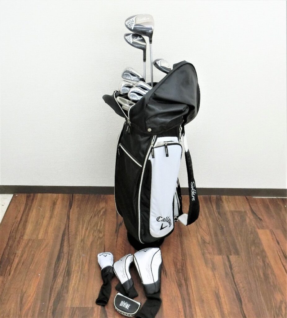 Callaway キャロウェイ Solaire ソレイユ L:FLEX 7本 キャディバッグ ヘッドカバー 右利き パター ODYSSEY