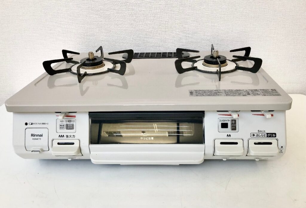 Rinnai ガスコンロ ガステーブル KG64CT2L 都市ガス 2021年製 左強火力 調理器具 ピュアベージュ