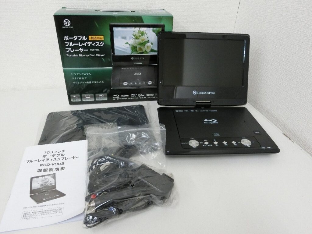 VERTEX 10.1inch ポータブル Blu-ray プレイヤー PBD-V003