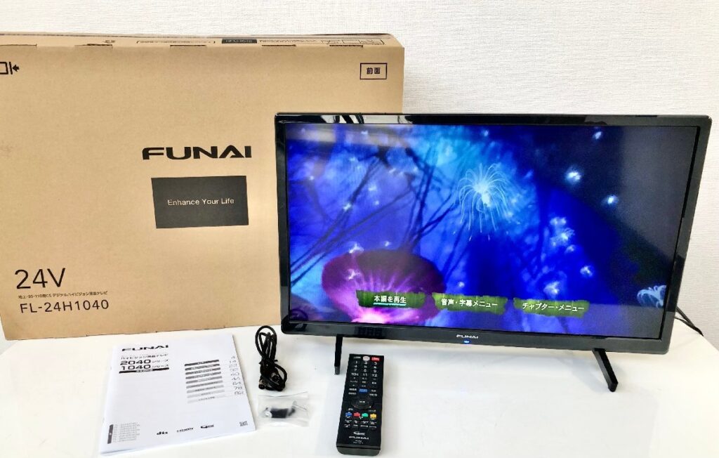 FUNAI 24V型 ハイビジョン 液晶テレビ 2022年製 FL-24H1040 リモコン 元箱 取扱説明書付き