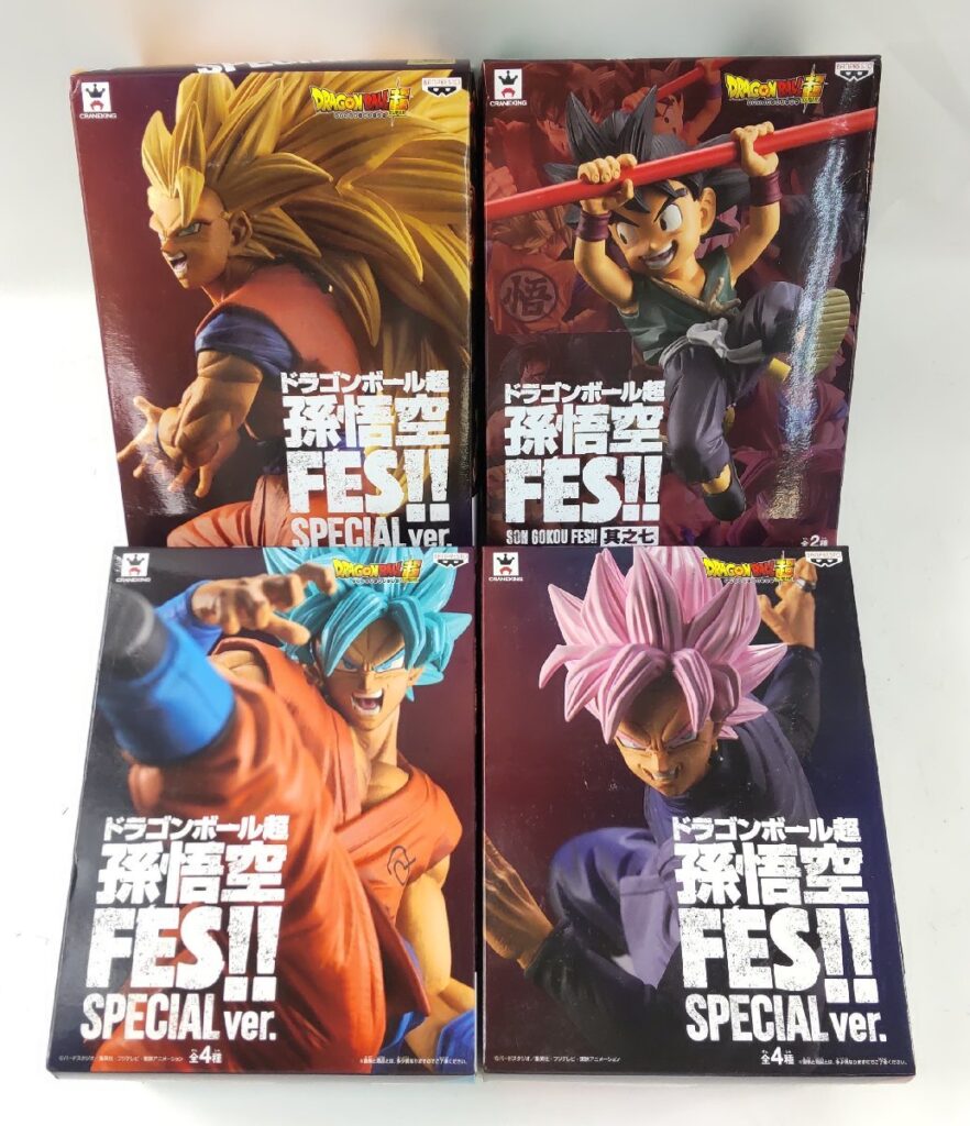 未開封 ドラゴンボール超 孫悟空FES!! フィギュア4点セット SPECIAL ver. 超サイヤ人3 超サイヤ人ゴッド ロゼゴクウブラック