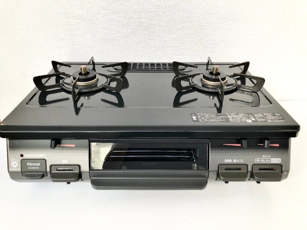 Rinnai リンナイ ガスコンロ ガステーブル KGDM67BKR 都市ガス 2022年製 右強火力 調理器具 ブラック