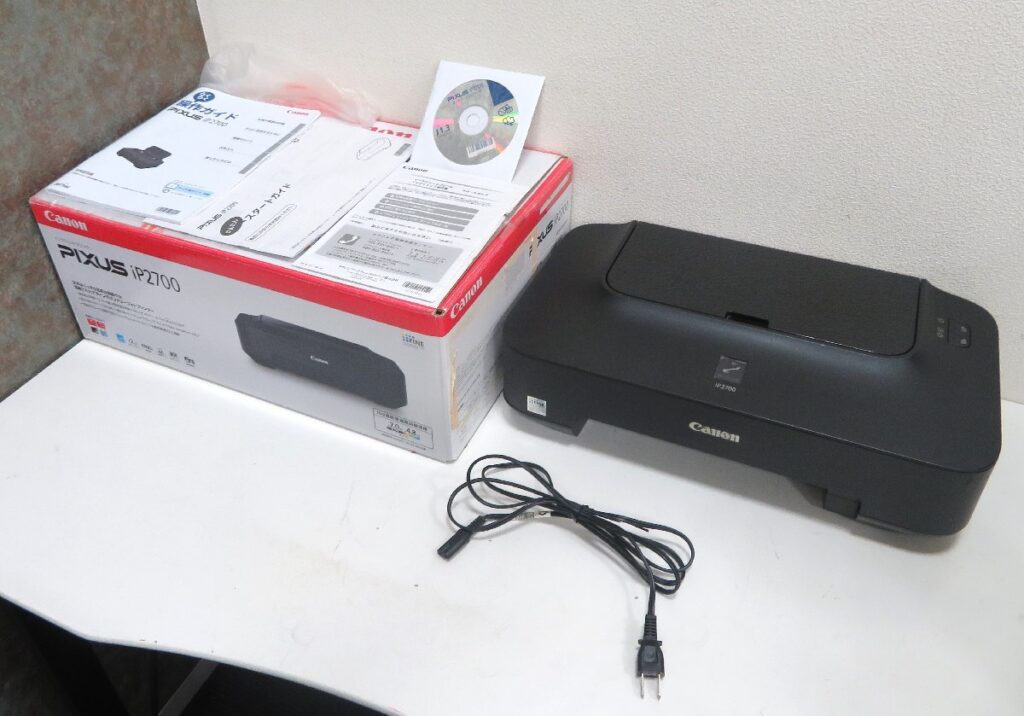 Canon キャノン PIXUS iP2700 インクジェットプリンター ブラック USBケーブル付属 箱付き 通電確認済み
