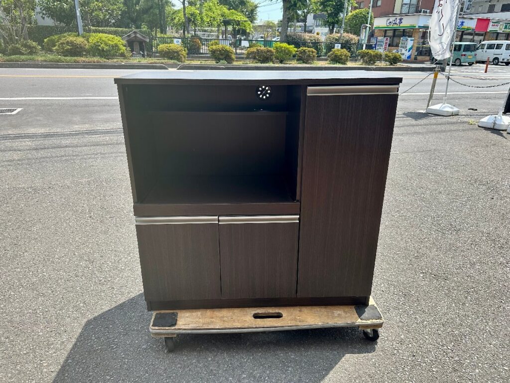 ニトリ レンジ台 キッチン収納 ダークブラウン 8890770