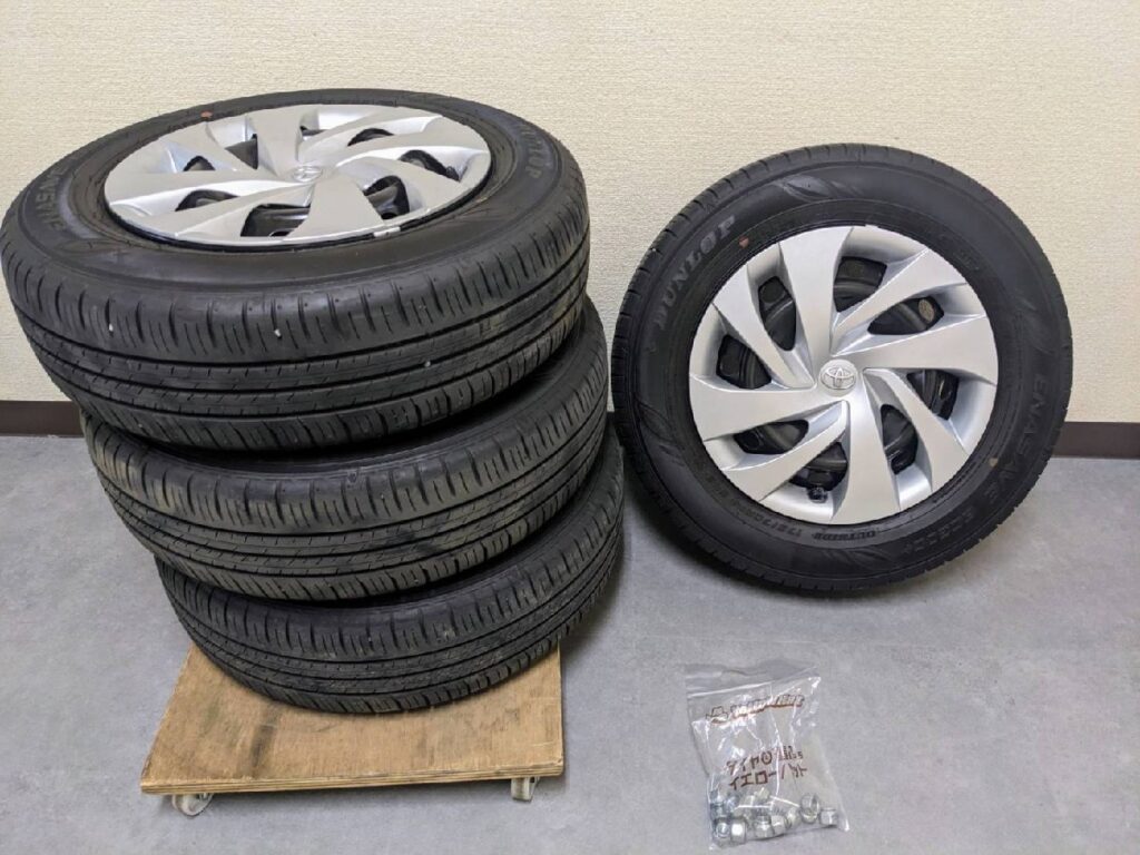 2023年製タイヤホイール4本 ダンロップ ENASAVE EC300+ 175/70R14 845 ホイ-ル14×5.5J 4穴
