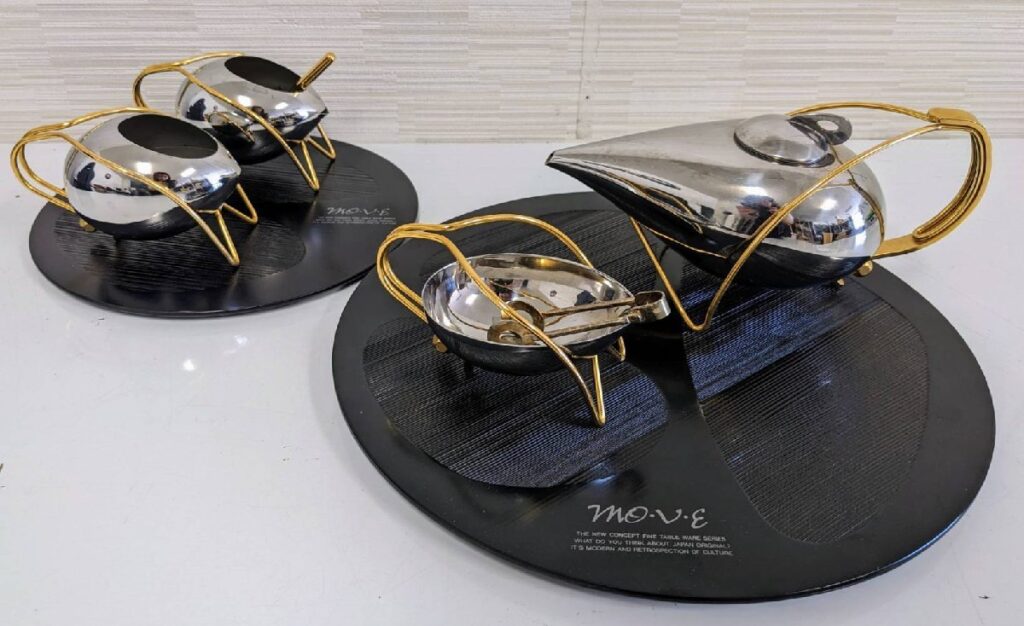 ステンレス製 MOVE/ムーブ卓上用テイーポットセット トレー付