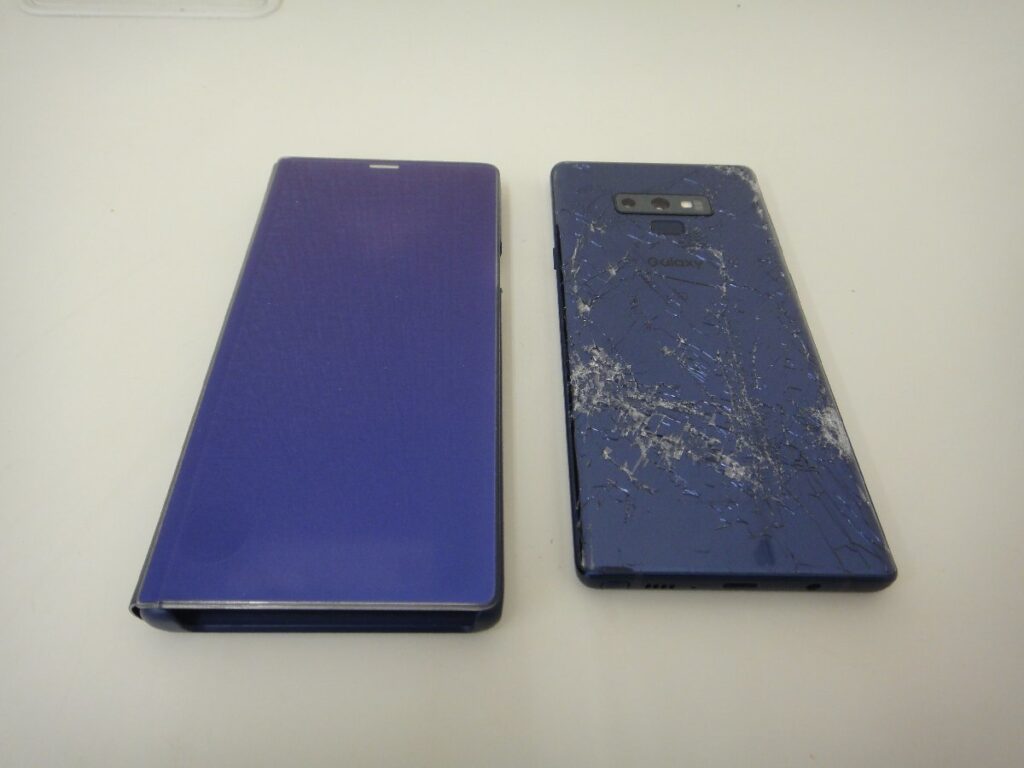 SCV40 SAMSUNG Galaxy Note9 スマートフォン 液晶,裏面割れあり 動作不可 詳細不明