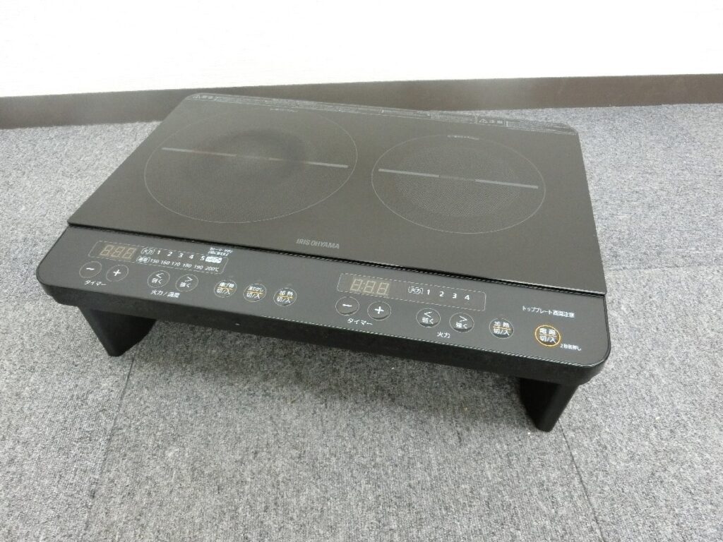 アイリスオーヤマ 2口IHコンロ IHK-W13S-B 2021年製