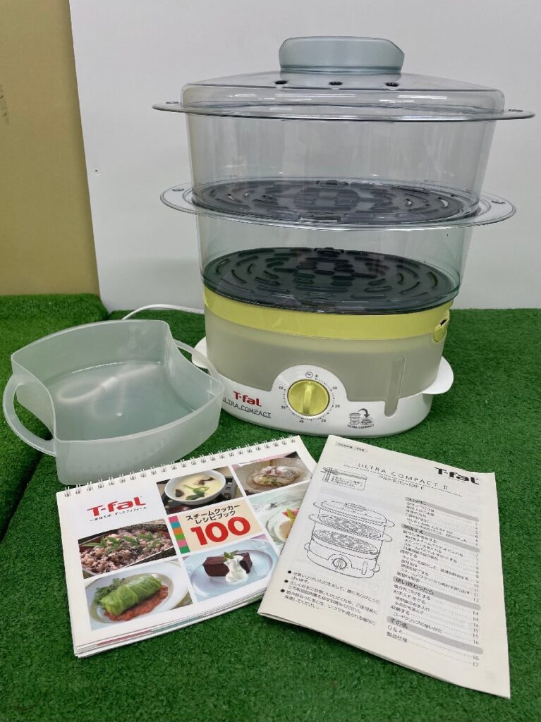 T-fal ティファール スチームクッカー 電気蒸し器 ウルトラコンパクト SERIE S04 VC106370 レシピブック付