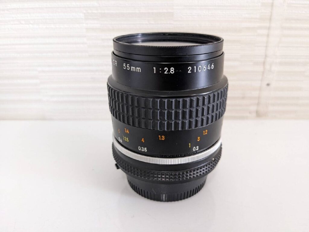 Micro-NIKKOR 55ｍｍ 1：2.8 マイクロ ニッコール マクロレンズ Nikon レンズカバー欠品 動作未確認