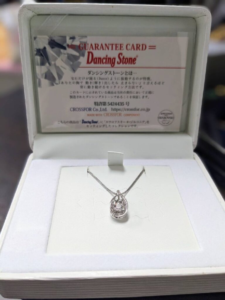 ダンシングストーン dancing stone シルバー silver925 スワロフスキー ジルコニア ペンダント ネックレス