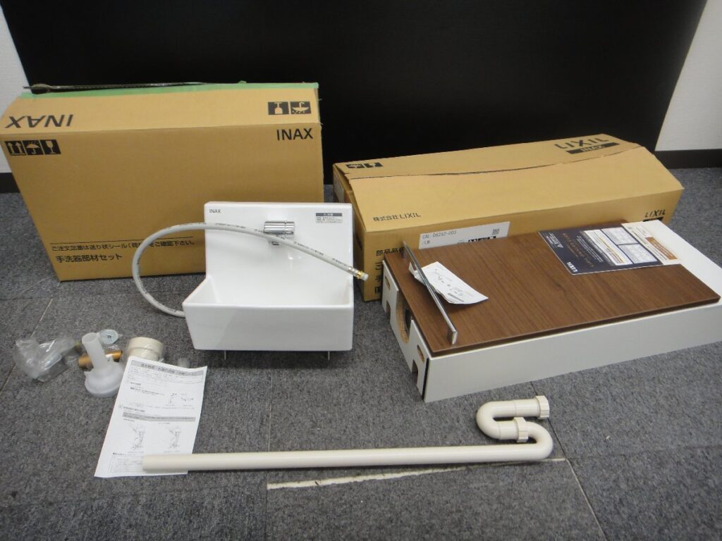 INAX 手洗キャビネット CAL-D82S2-C03/手洗い器部材セット YAWL-D82S2HB BW1